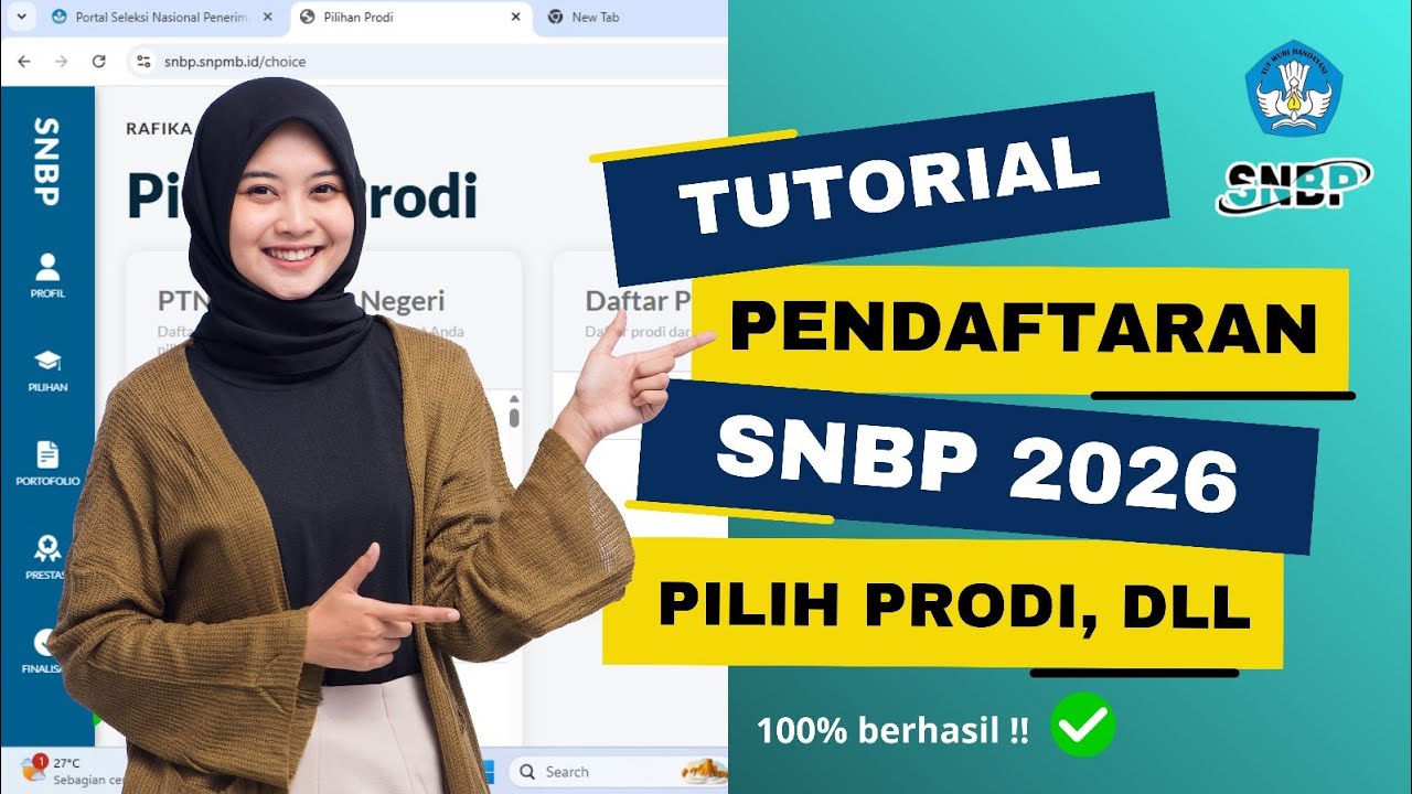 Cara Daftar SNBP 2026 | Pilih Prodi, Portofolio, Prestasi, dan Finalisasi 