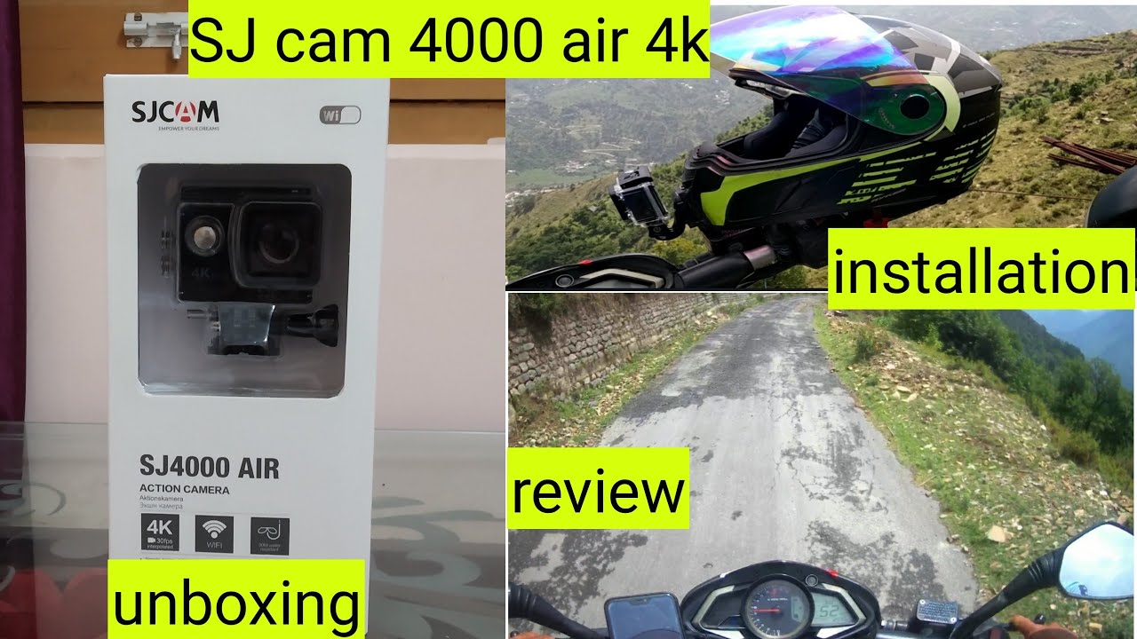SJ cam 4000 air 4k action camera /unboxing /installation /quality test