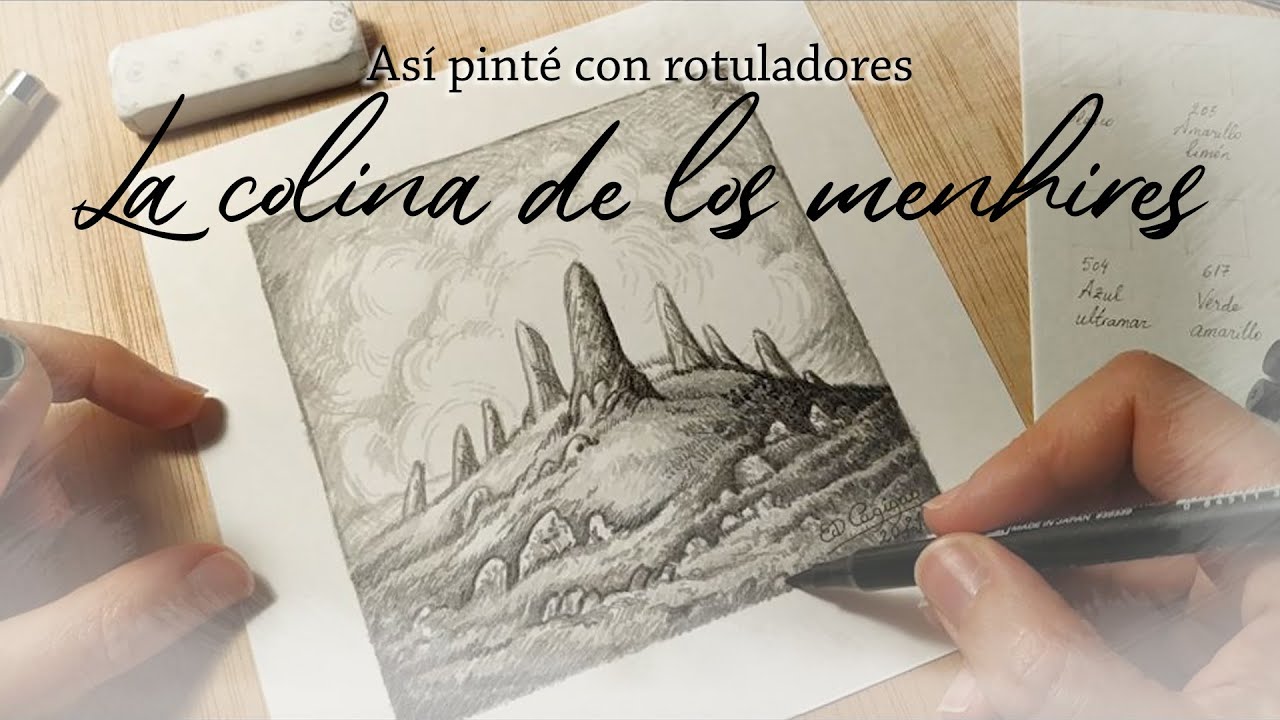 Así pinté con rotuladores 