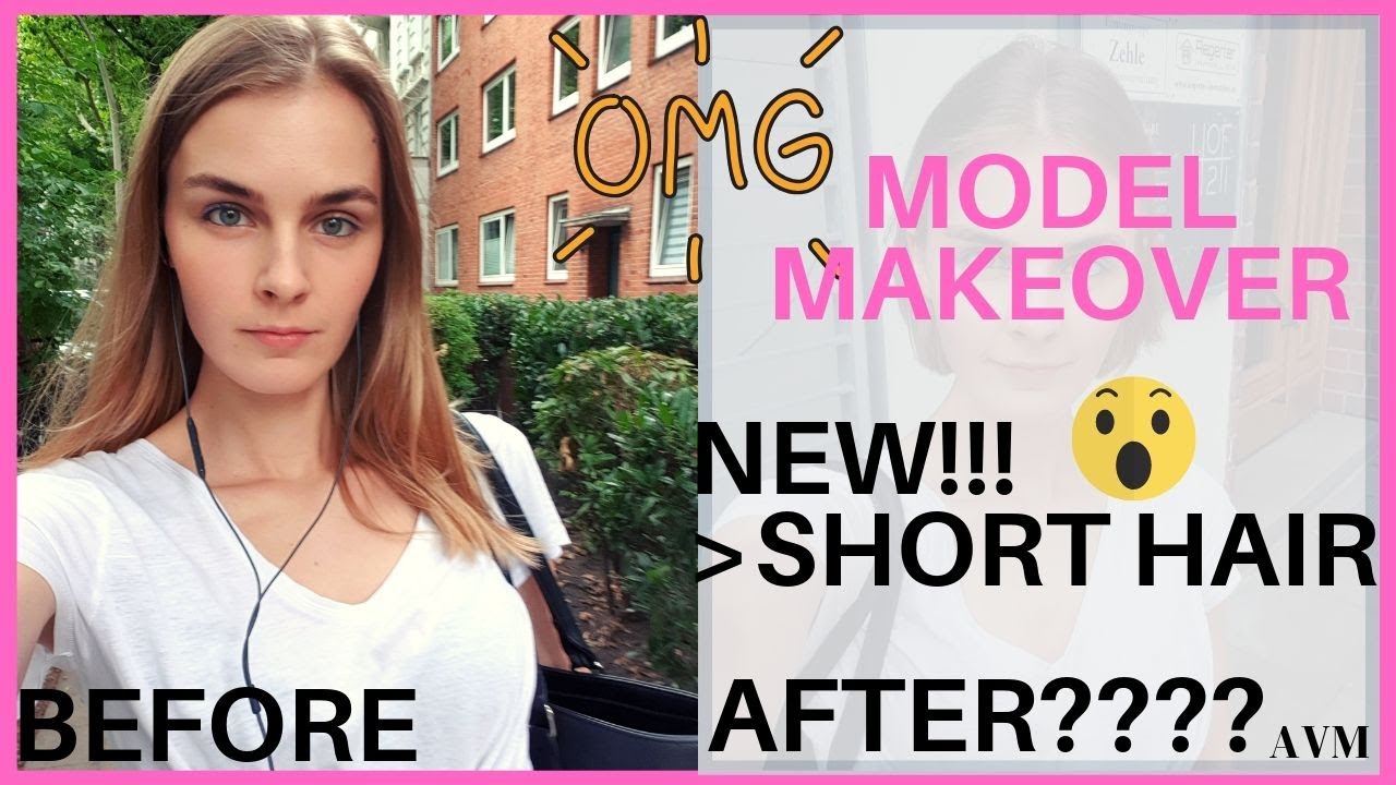 Model MAKEOVER: Extreme Haircut Long to Short Bob... | MODEL LIFE | NEW HAIR |