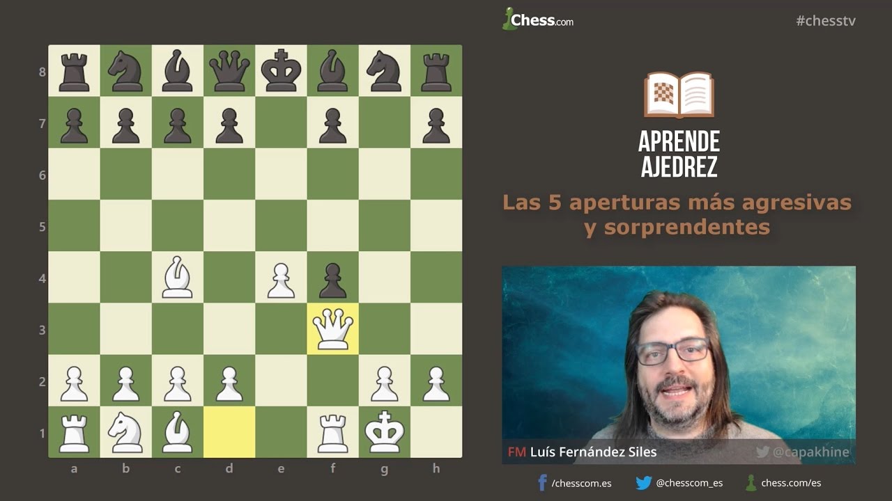 Las 5 aperturas de ajedrez más agresivas y sorprendentes