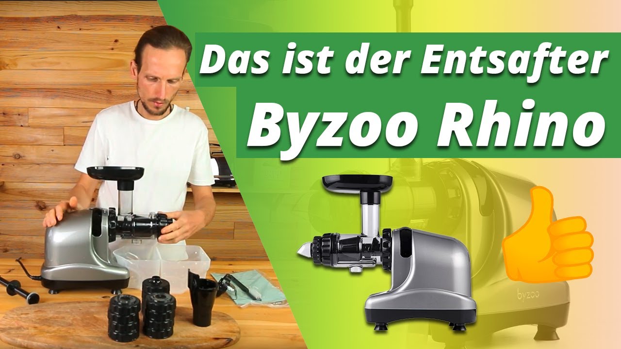 Byzoo Rhino horizontale Saftpresse / Slow Juicer 42 UpM
