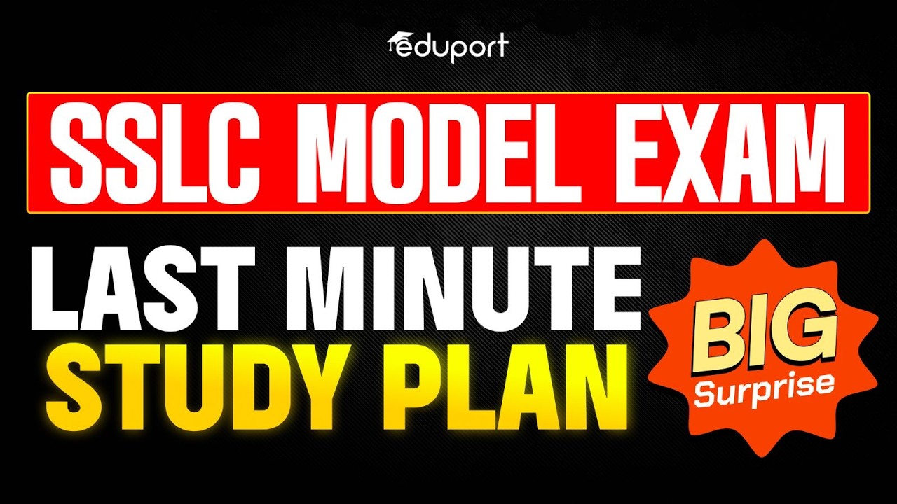 SSLC Model Exam Last Minute Study Plan | Eduport SSLC