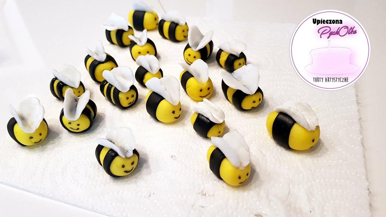Jak wykonać pszczoły z masy cukrowej? | BEE BUMBLEBEE | FONDANT TUTORIAL | How To Clay Bee?