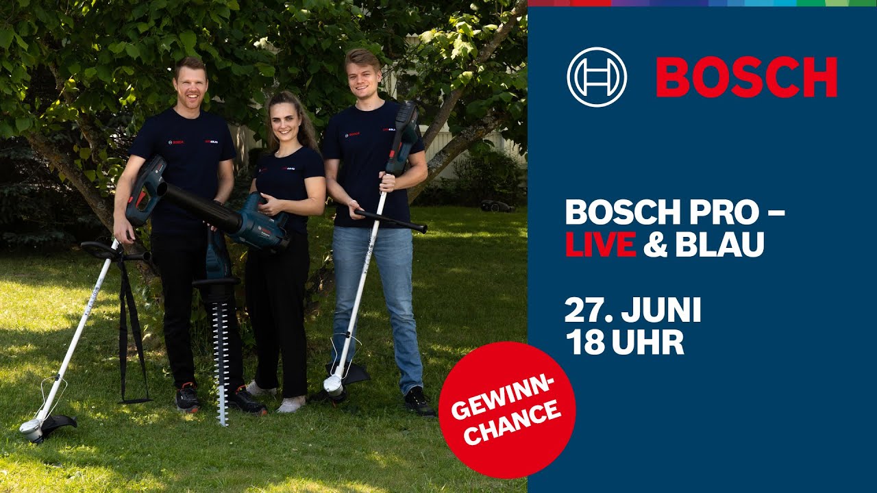 BOSCH PRO – Live & Blau: 18V-Gartengeräte – von der Baustelle ins Grüne