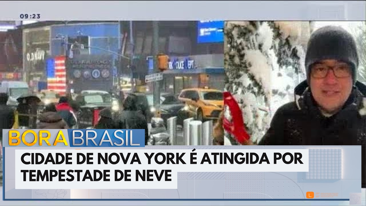 Tempestade de neve atinge cidade de Nova York | Bora Brasil