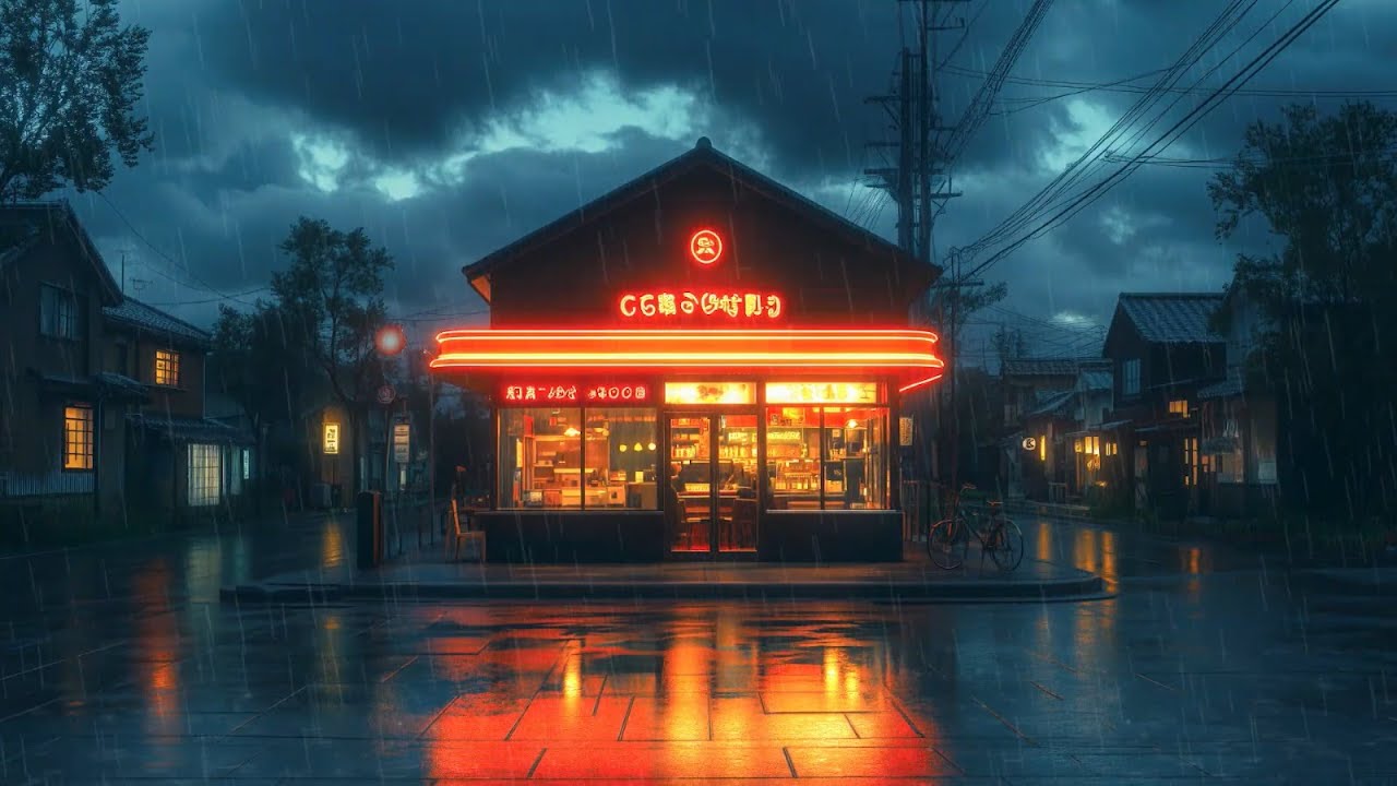 Nightfall Rain Softness ☔Lofi Music Rain | Ease Into Stillness