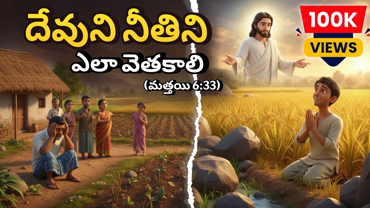 దేవుని నీతిని ఎలా వెతకాలి (మత్తయి 6:33) 🤔✨✝️|Jesus stories|Christian stories| Telugu