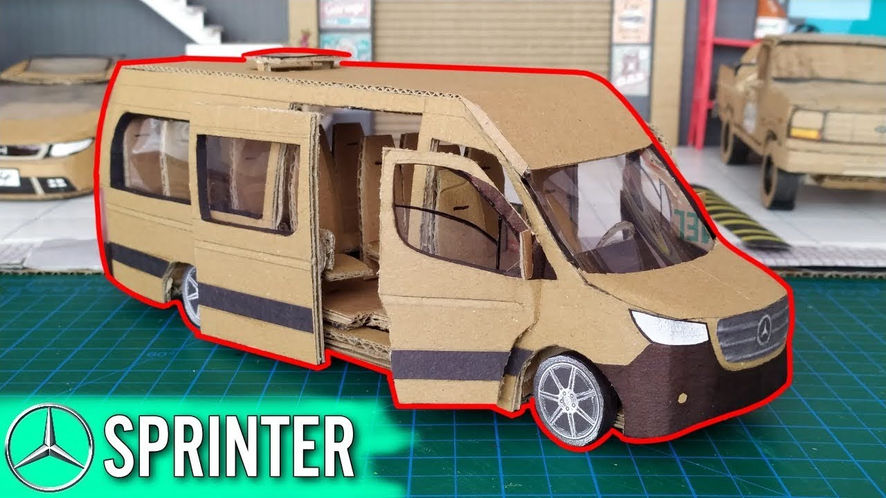 Машиностроение MERCEDES-BENZ SPRINTER / Как сделать машину из картона / картона школьная услуга