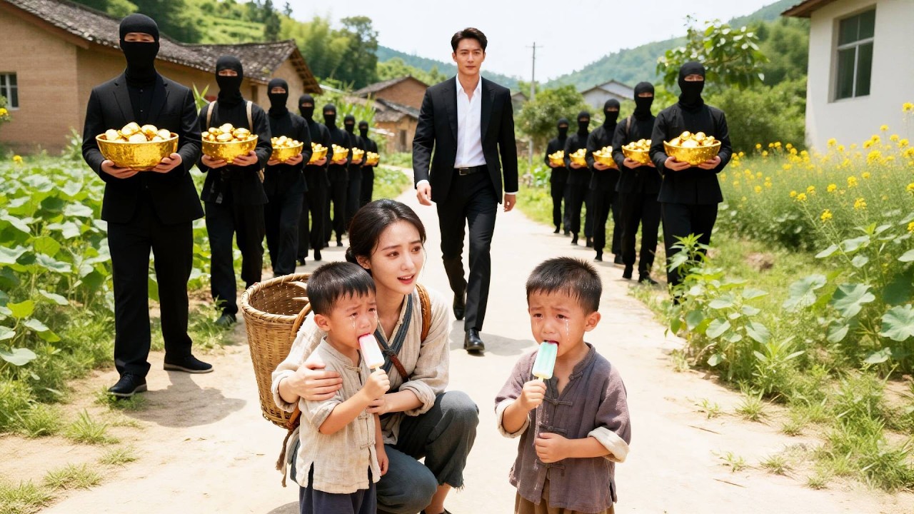 窮漁女撿了2個無家可歸的小男孩並將他們撫養長大，下鄉的首富被她的善良打動，直接將他們接回豪門！#短劇 #短劇全集 #drama #逆襲 #情感 #都市