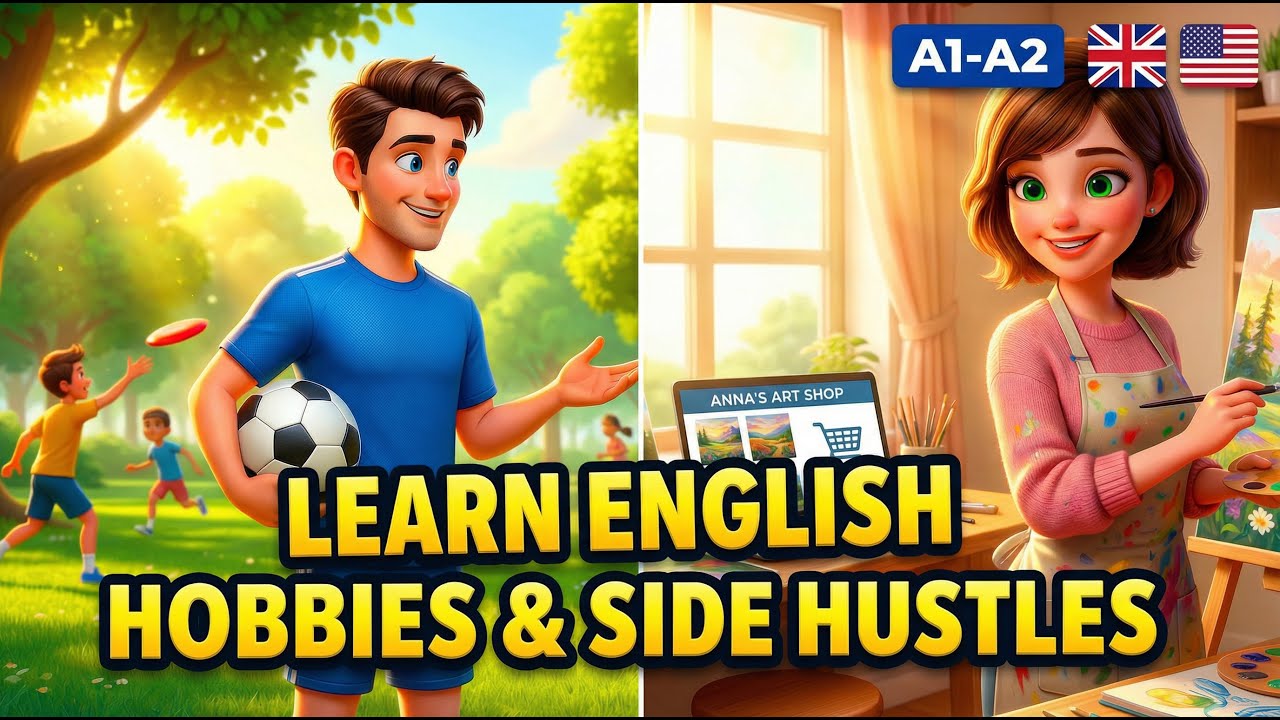 EASY English Learning: Sports Invitation & Side Hustle (A1-A2 Lesson 18)