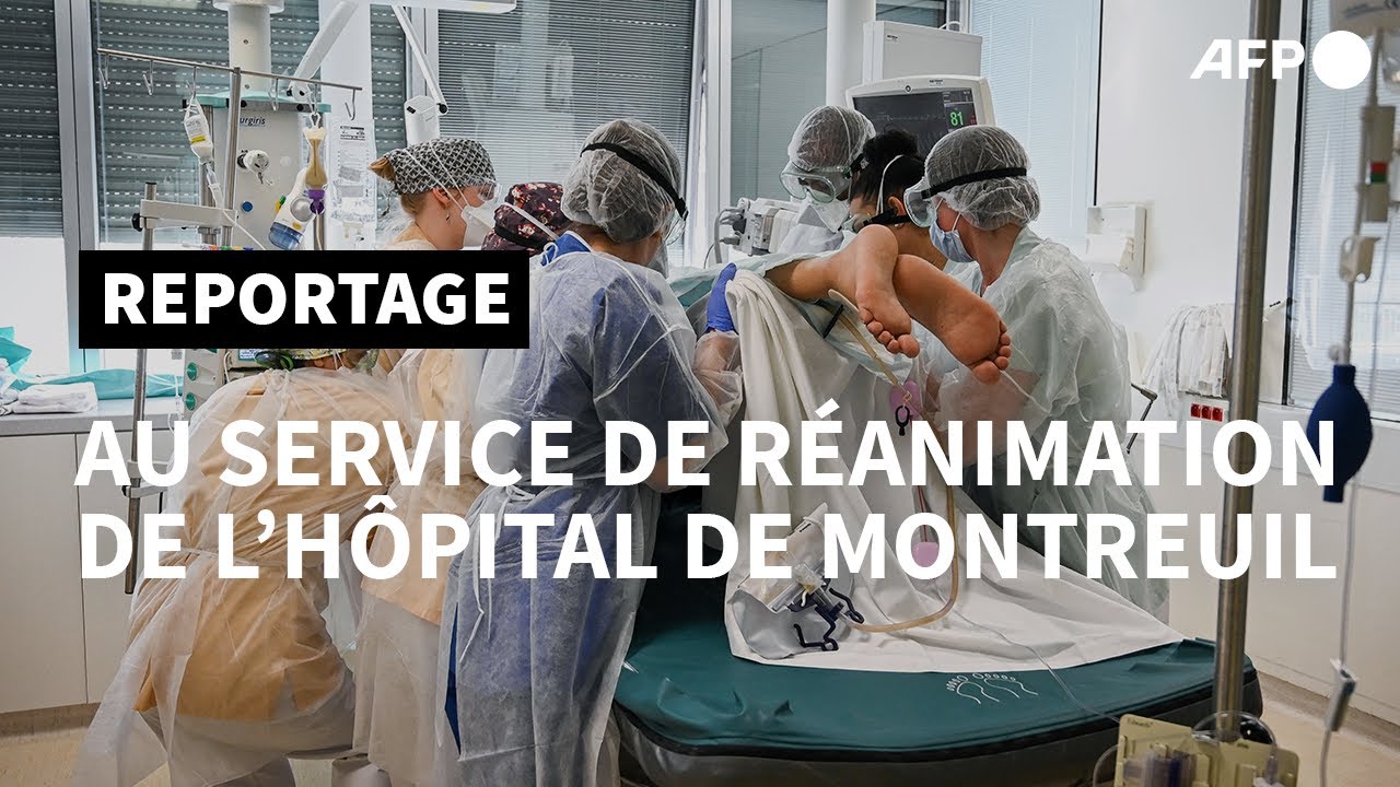 Vague de Covid-19: immersion dans le service de réanimation de l'hôpital de Montreuil | AFP