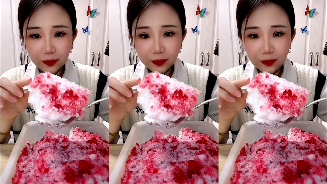 ASMR SHAVED ICE EATING YY