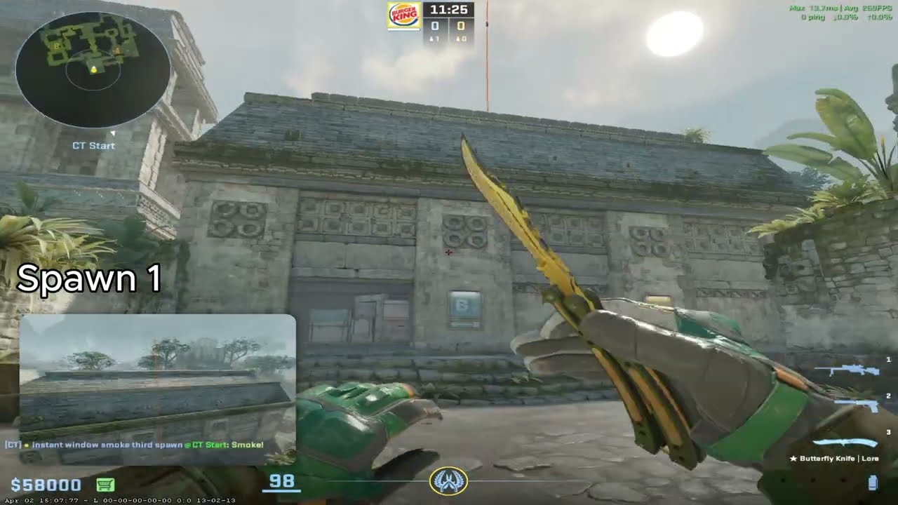 All Instant Elbow Smokes on Ancient in 33 Seconds (CS2)