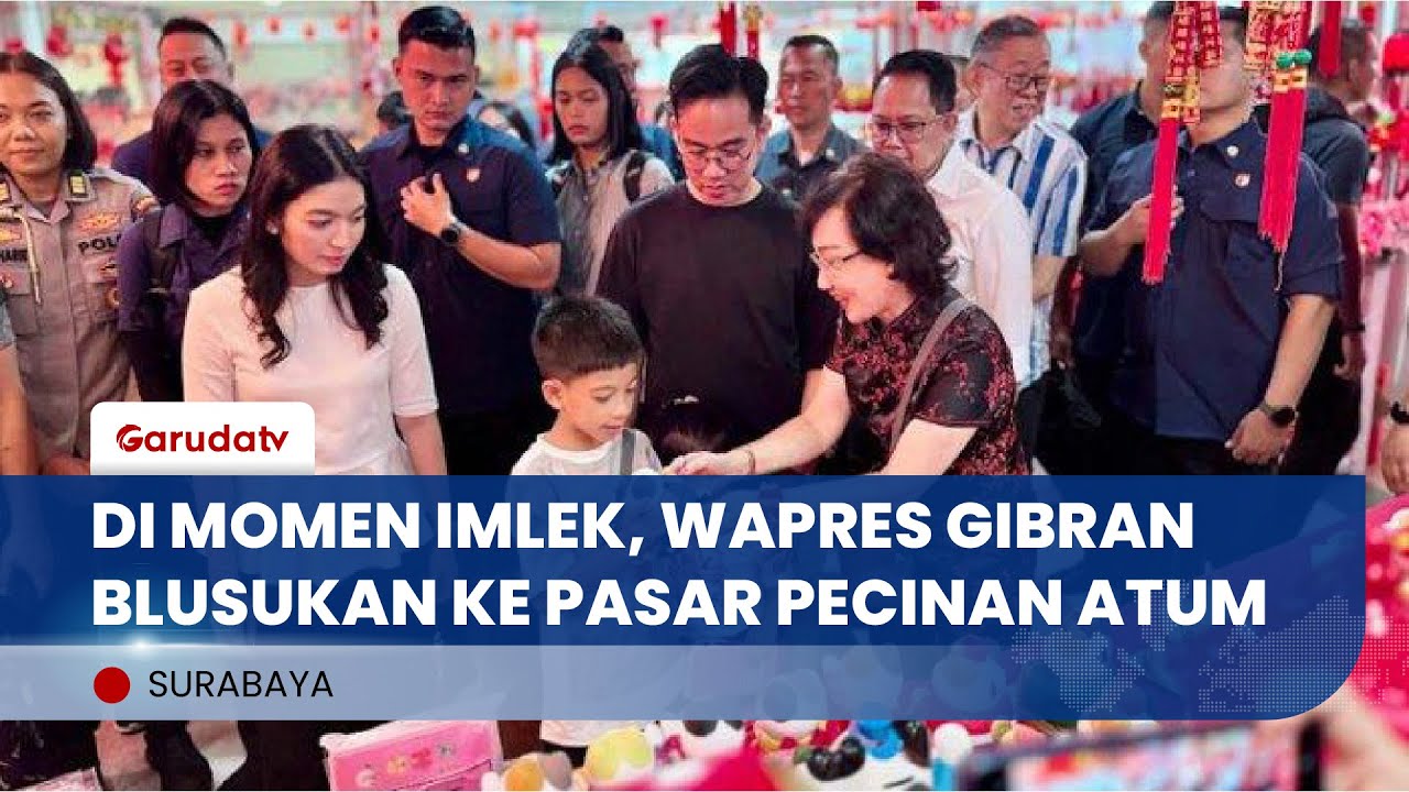 Semarak Imlek di Pasar Atum Surabaya Makin Istimewa Dengan Kehadiran Wapres Gibran!