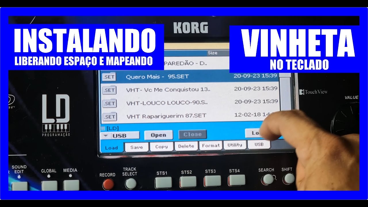 INSTALANDO ,LIBERANDO ESPAÇO E MAPEANDO UMA VINHETA NO TECLADO KORG-PA #video2