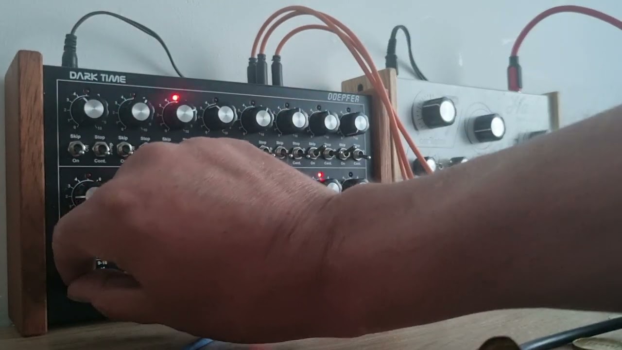 Doepfer Dark Time sequencer with Dreadbox Hades synthesizer