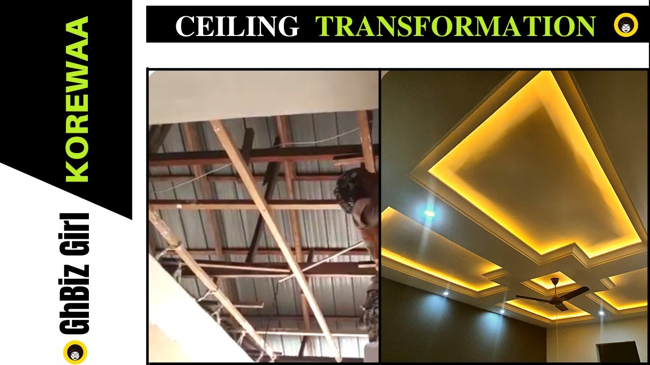 Building My House in Ghana || Ceiling Transformation - Light Fixtures & POP Designs