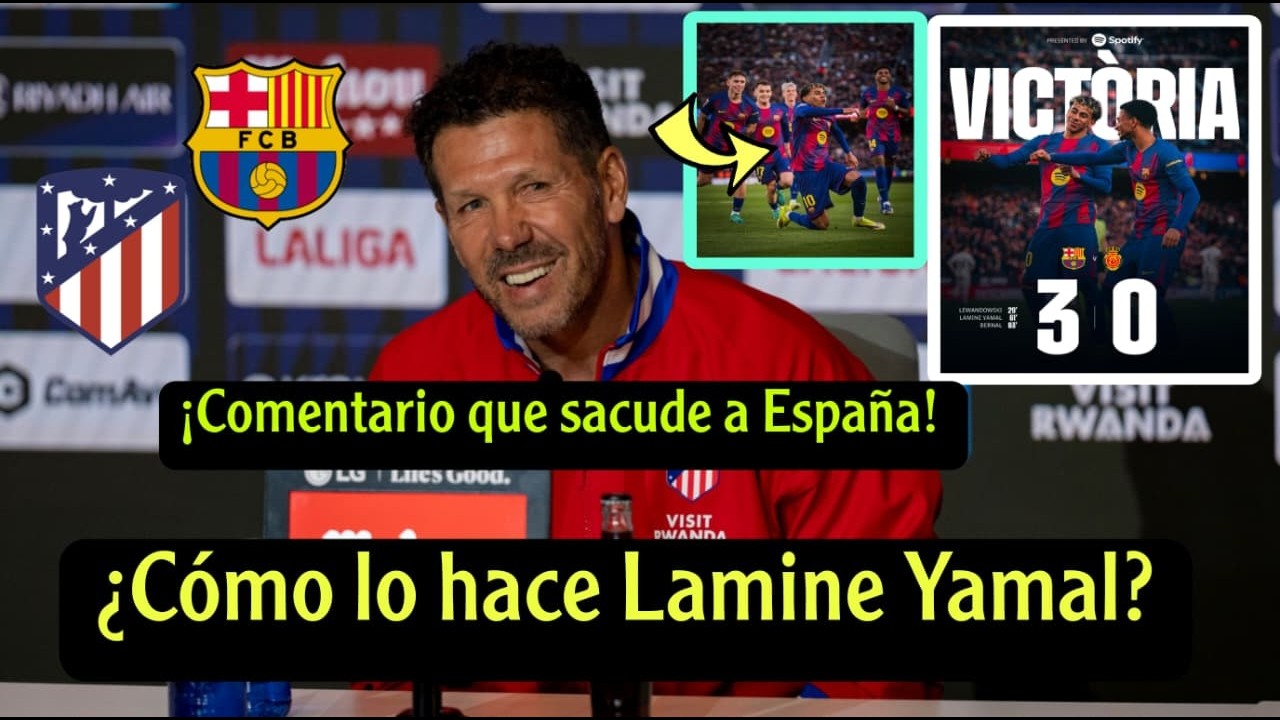 ¡Comentario inesperado de Simeone tras la victoria del Barcelona y el gol de Lamine ante el Mallorca