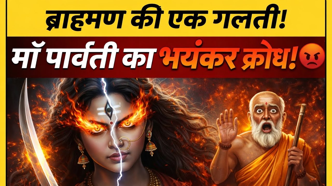 ब्राह्मण की एक भूल और माँ पार्वती का भयंकर क्रोध!भाग 2 😡Parvati Krodh#yt #mahashivratri#shiv#parvati