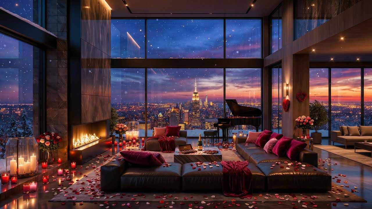Smooth jazz For Relaxing | Cozy Winter Night February Love 2026 By 2JVibes