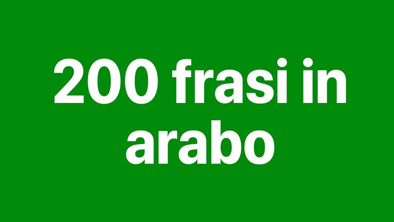 Impara l'arabo: 200 frasi in arabo per principianti