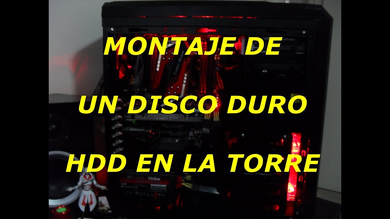 Montaje de un disco duro HDD en la torre (ESPAÑOL)