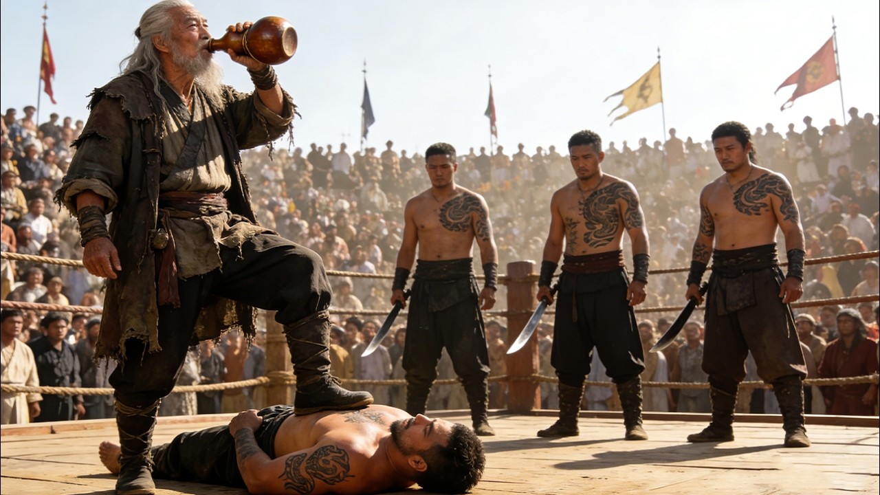 惡霸囂張挑釁，豈料醉酒老頭是功夫大師，輕鬆完虐惡霸。Kung Fu | 功夫 | 動作片 |