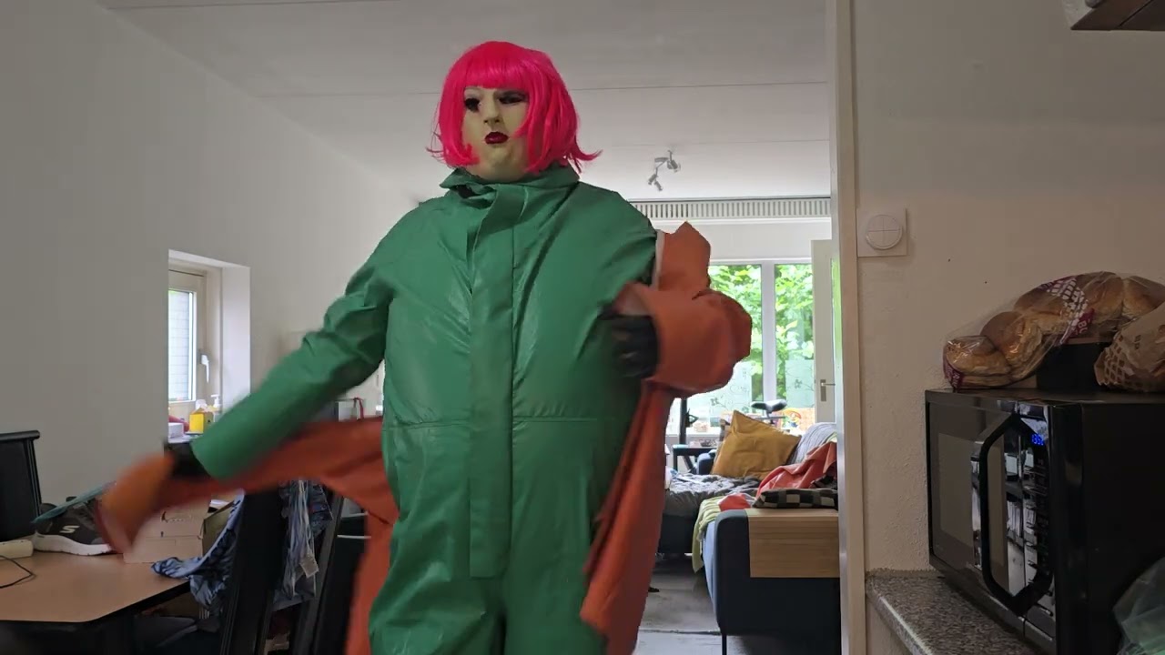 Coverall and a raincoat time