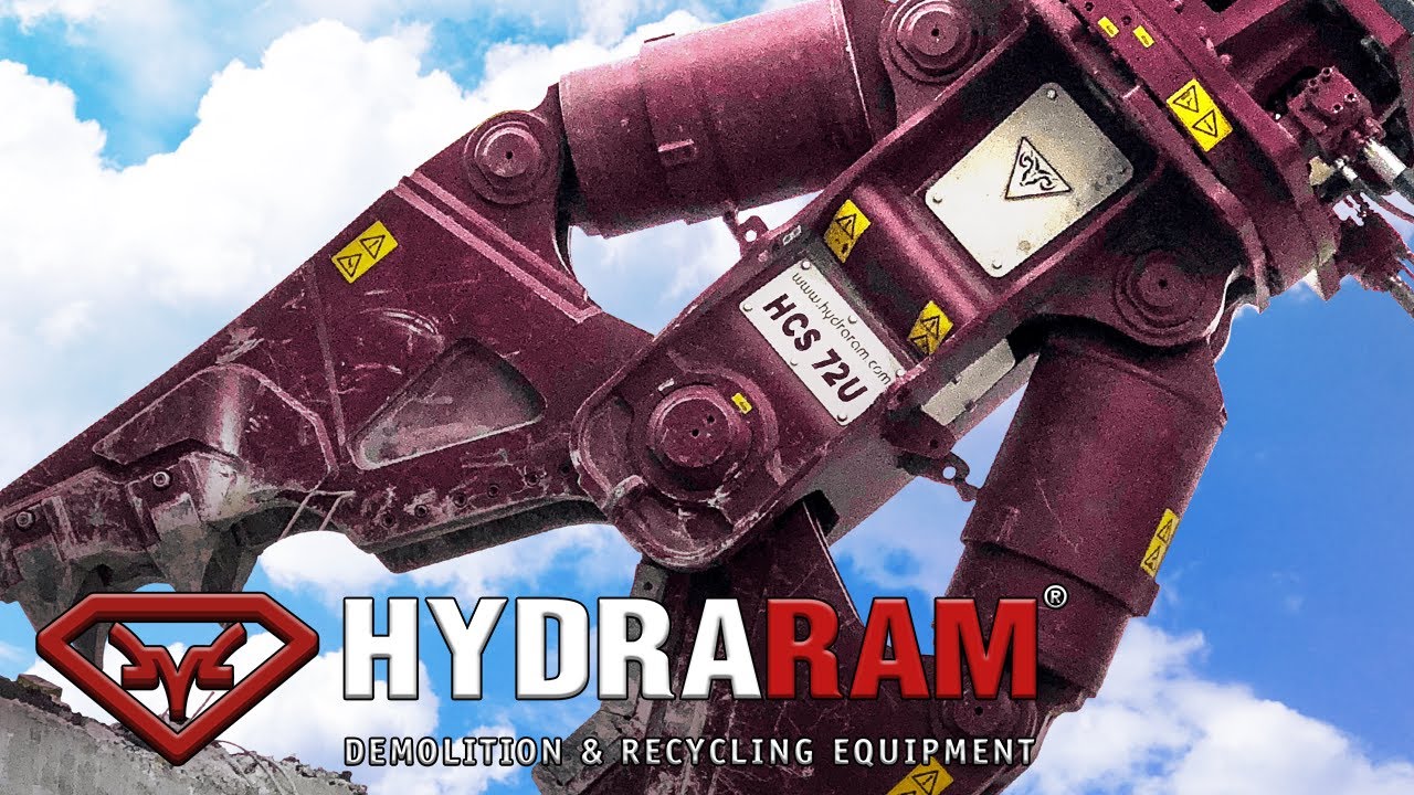 Гидравлические резаки выполняют первичный снос! Hydraram HCS-72U для дробления бетона и стали