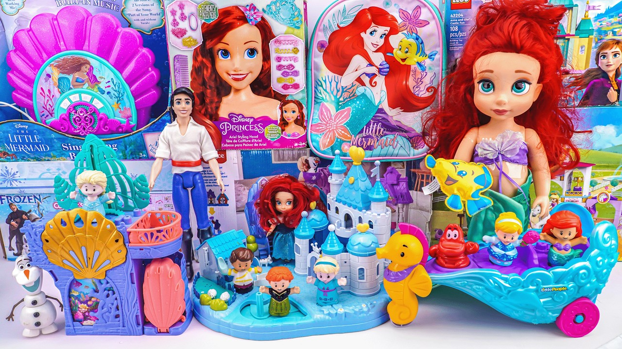 Unboxing Disney Ariel and Elsa Toys Collection | Ariel’s Grotto Castle Playset | Elsa Ice Palace Toy