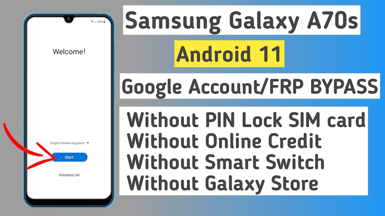 Samsung A70s FRP BYPASS Without PIN Lock SIM Android 11/Bypass Google Account Without Online Credit