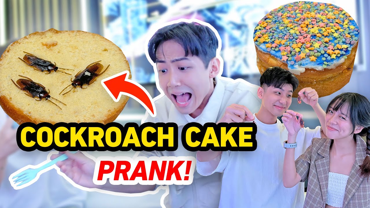 COCKROACH INSIDE CAKE PRANK OMG *RANDY’S BIRTHDAY PRANK*