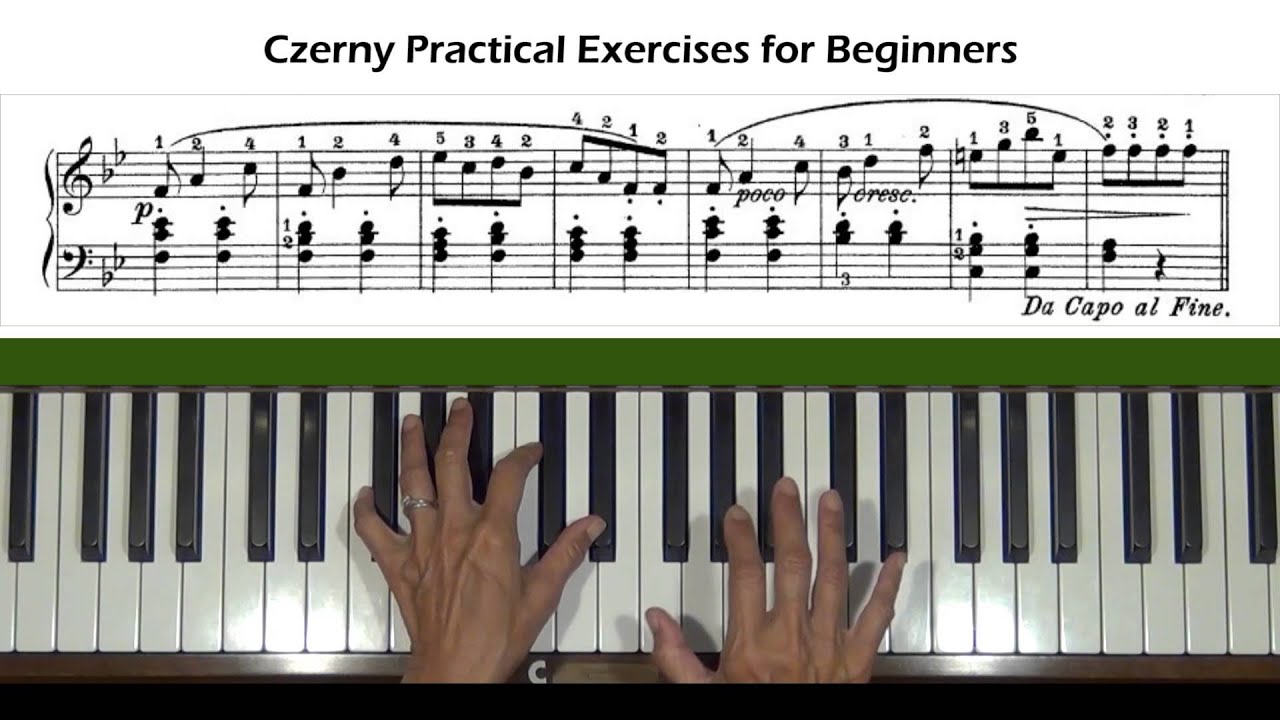 Czerny Practical Exercises for Beginners Op. 599, No. 53 Piano Tutorial