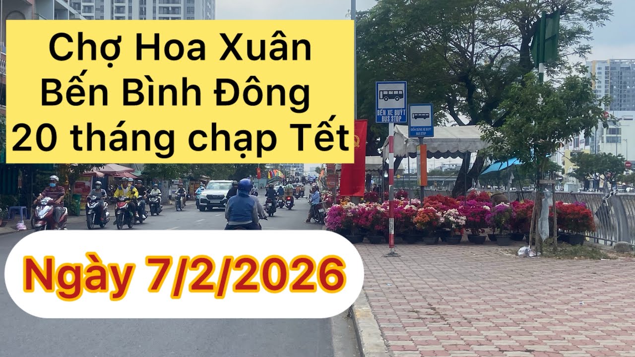 Chợ hoa xuân Bến Bình Đông 20 tháng chạp 