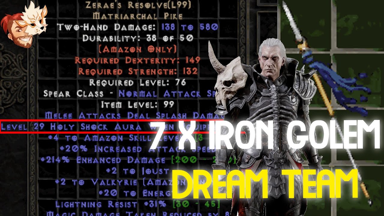 7 x Iron Golems with LEVEL 30 HOLY SHOCK AURAS! | Mega Aura Summon Necro | Project Diablo 2 Season 5