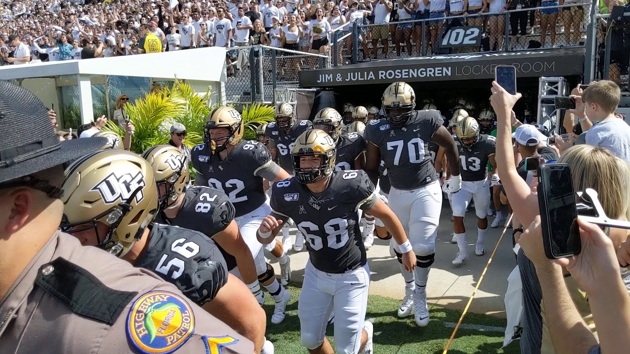 UCF Football charges out of the tunnel prior to Stanford game
