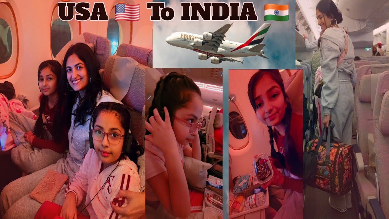 USA 🇺🇸 To INDIA 🇮🇳 Part 1 ll Via Emirates ll Travel & Review Vlog 😊 