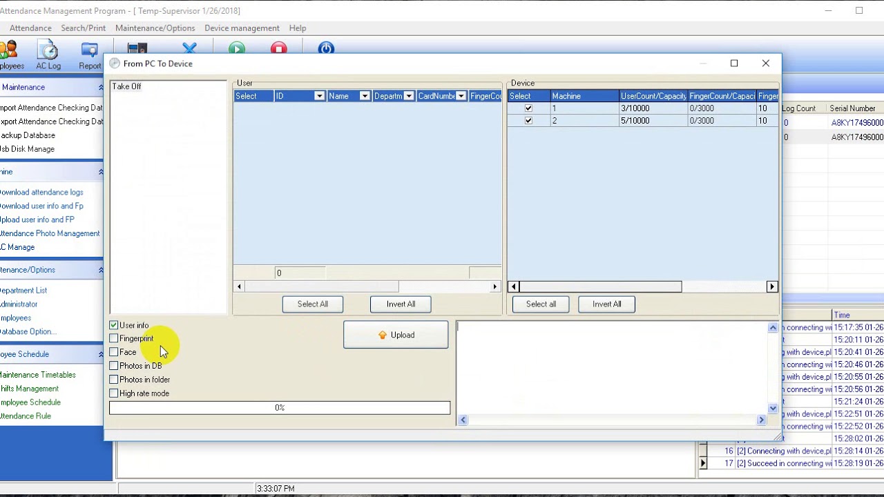 how to Add New user, add Schedule and Upload user to ZKTeco IN01.
