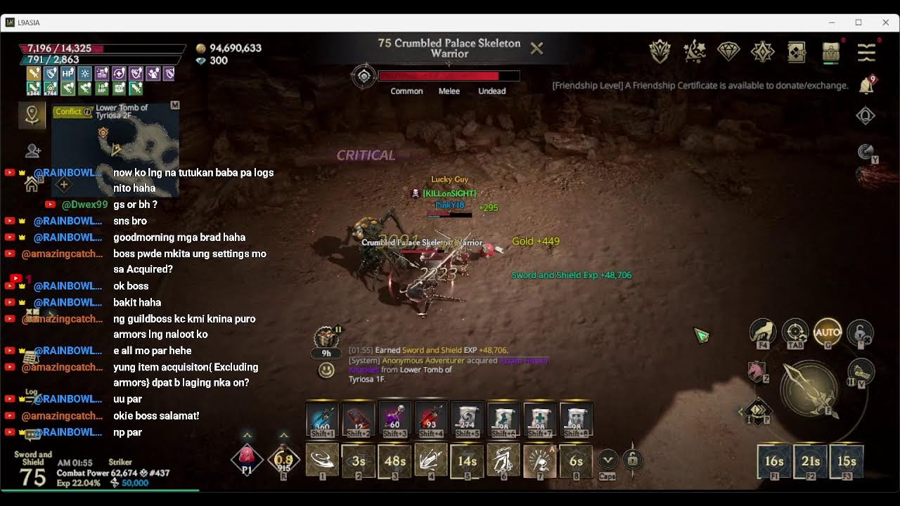 LORDNINE F2P SWORD AND SHIELD (SUPER AOE BUILD) CHILL FARM :)