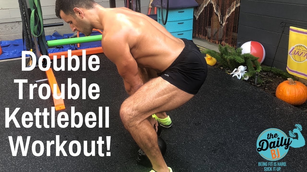 💥DOUBLE TROUBLE KETTLEBELL WORKOUT! | BJ Gaddour Men's Health MetaShred