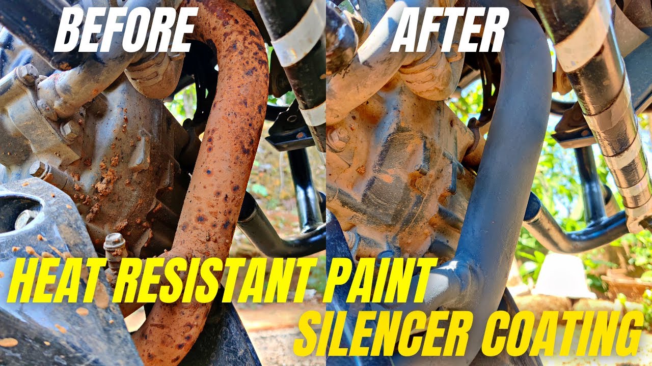 Silencer പുതുപുത്തൻ ആകാം ! Silencer Coating at Home Using High Temperature Spray Paint | Kwik Safe