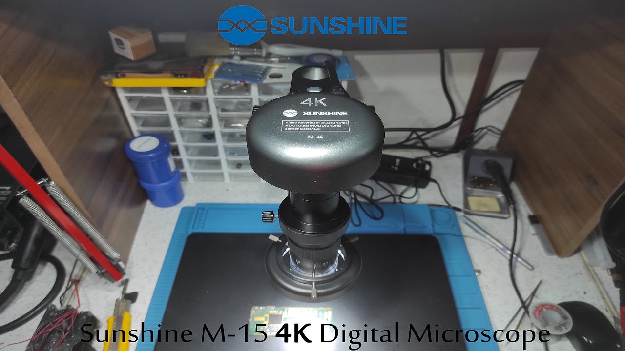 PCB INSPECTION UNDER SUNSHINE M-15 4K HDMI DIGITAL MICROSCOPE CAMERA