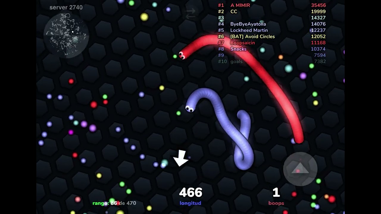 1st game in slither.io slingshot live 