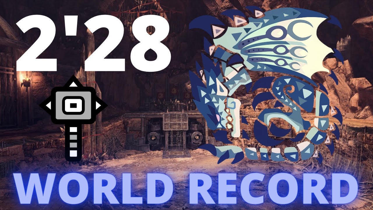 MHW Iceborne Silver Rathalos 2'28 Hammer World Record
