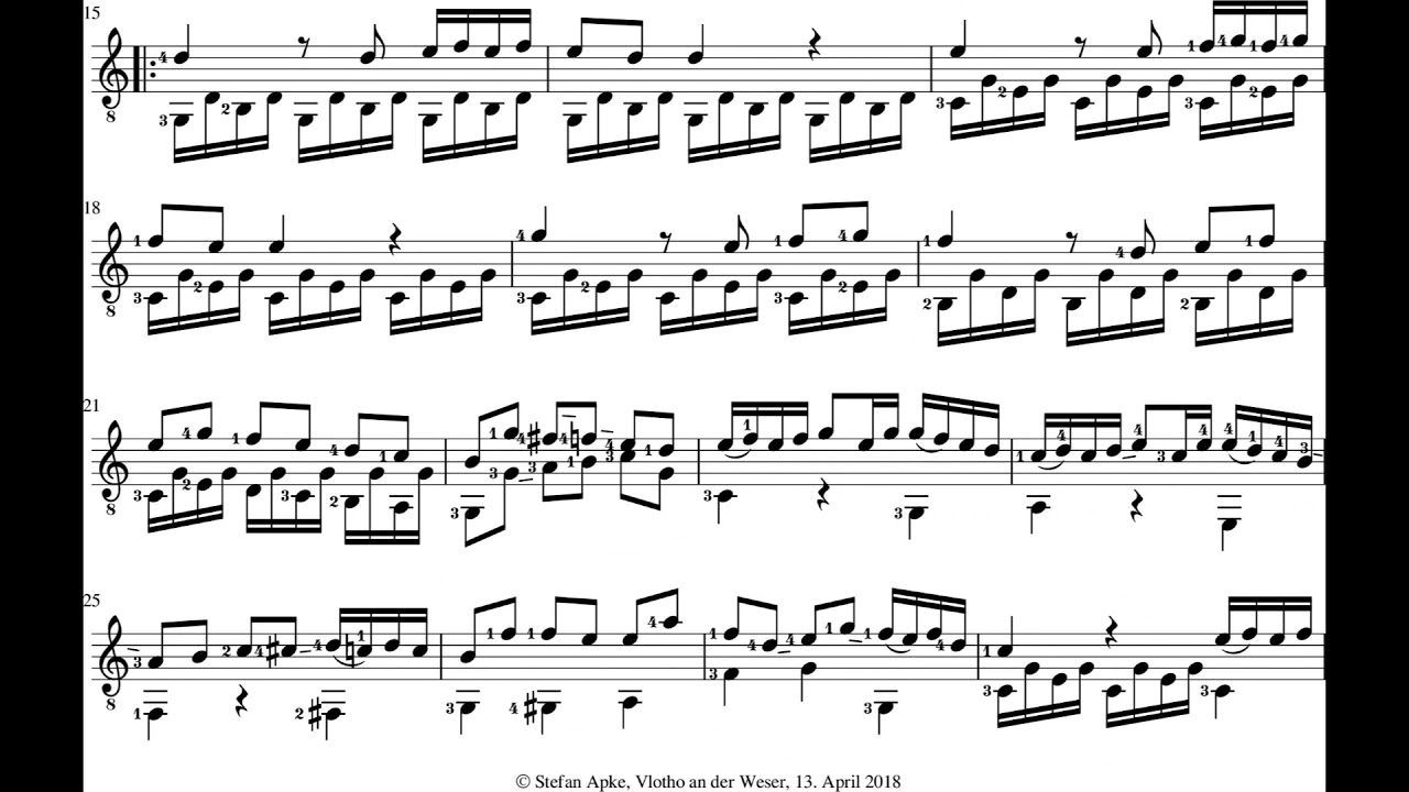 Niccolò Paganini - Guitar Sonata No. 9 in C Major, M.S. 84 [Score-Video]