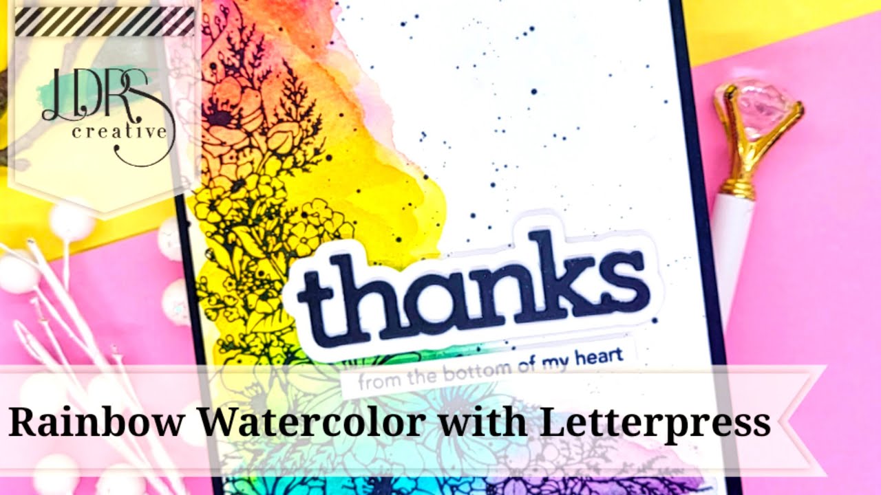 LDRS Creative | Rainbow Watercolor with Letterpress