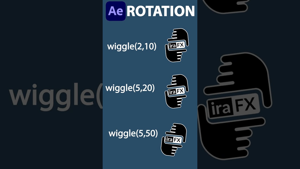 Using Wiggle Expression for Rotation Property in Adobe After Effects #adobeaftereffects