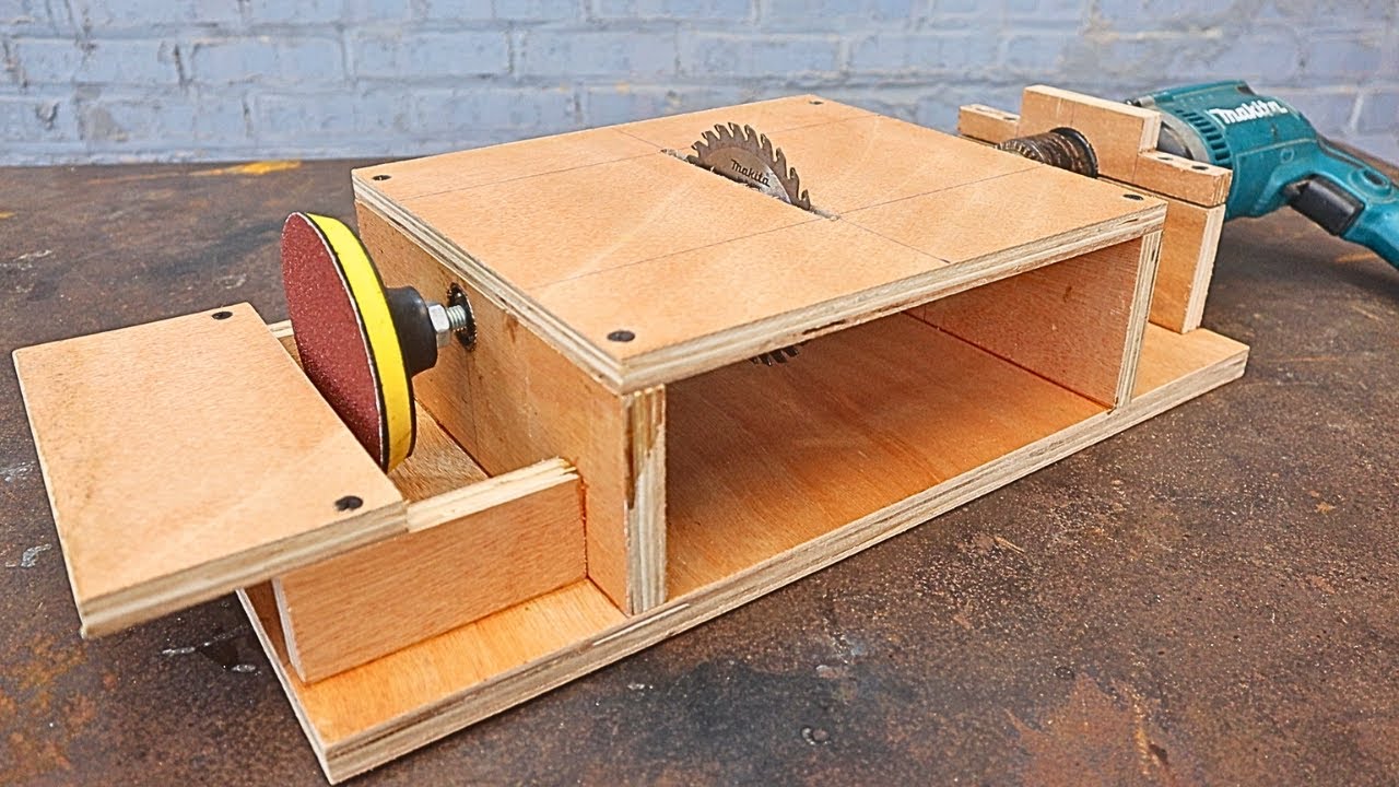 Great idea for using a drill that many people don't know about/ Homemade woodworking tool