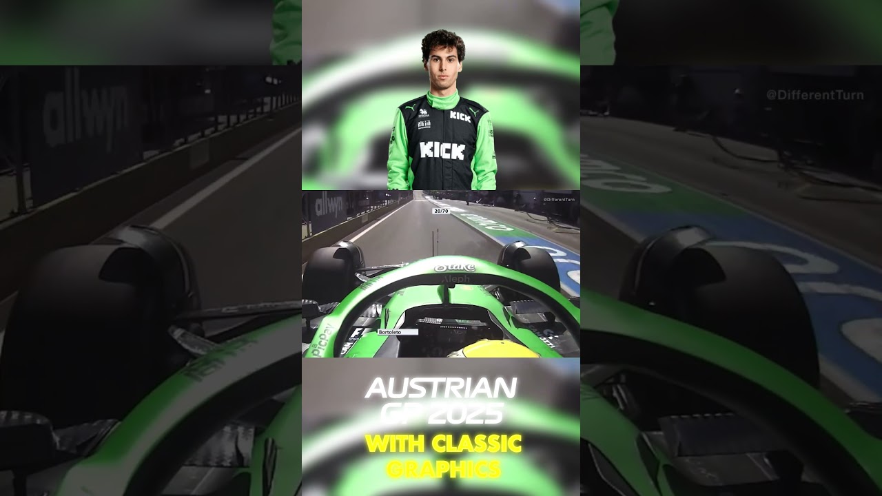 Gabriel Bortoleto's 2.2s 🏎️⚡️PIT STOP | 2025 Austrian Grand Prix with Classic Graphics #f1